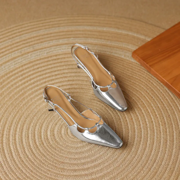 Katie Genuine Leather Slingbacks