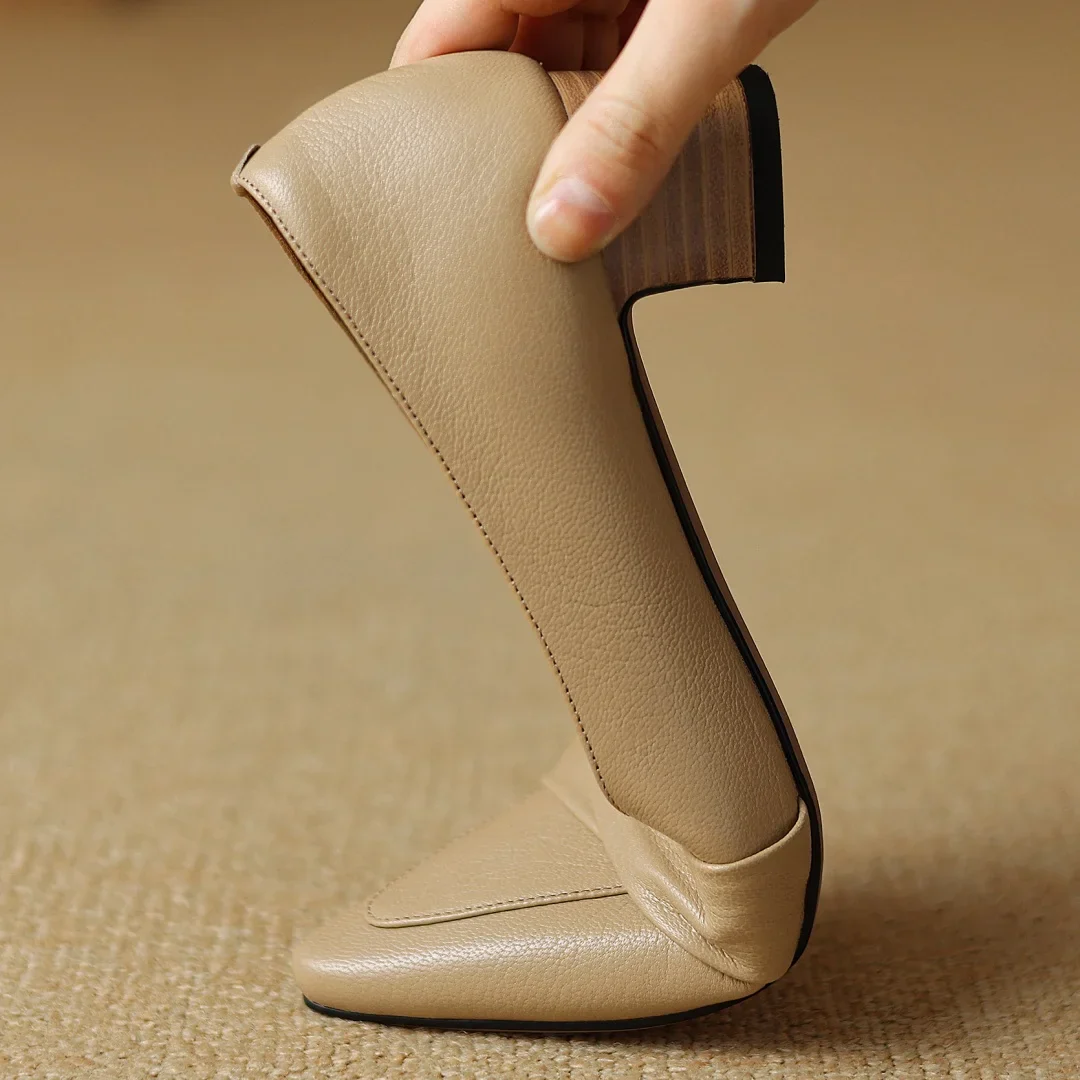 Naira Genuine Leather Pumps