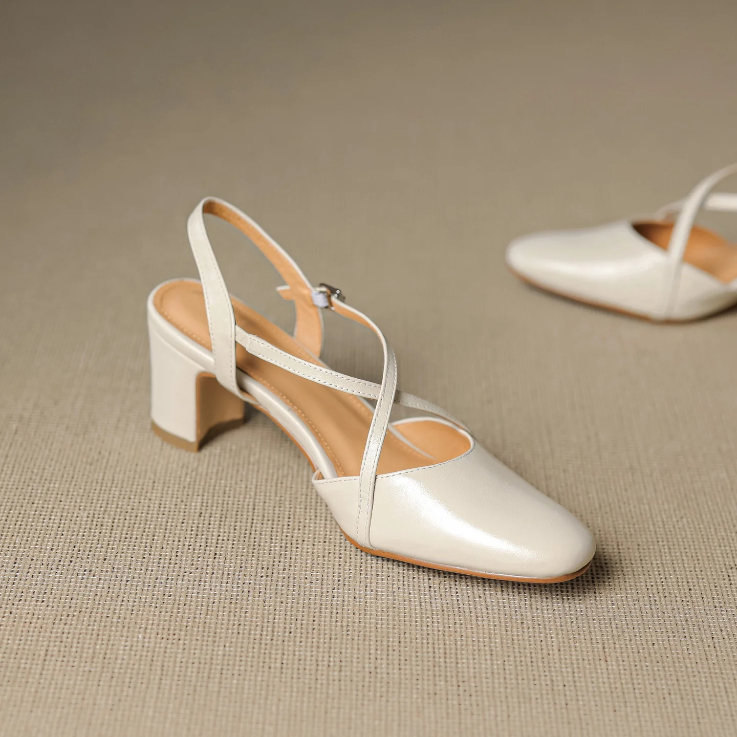 Blenza Genuine Leather Slingbacks