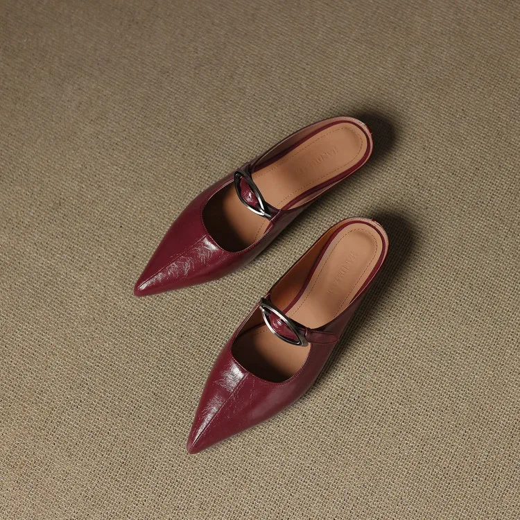 Alour Genuine Leather Mules