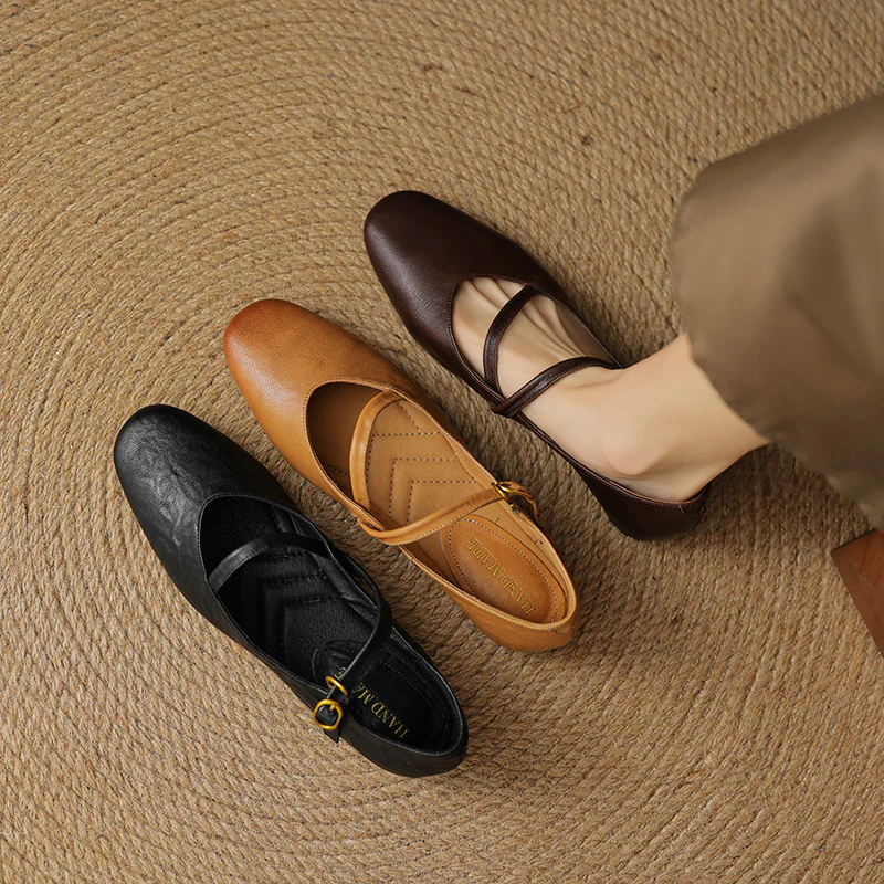 Norie Genuine Leather Flats