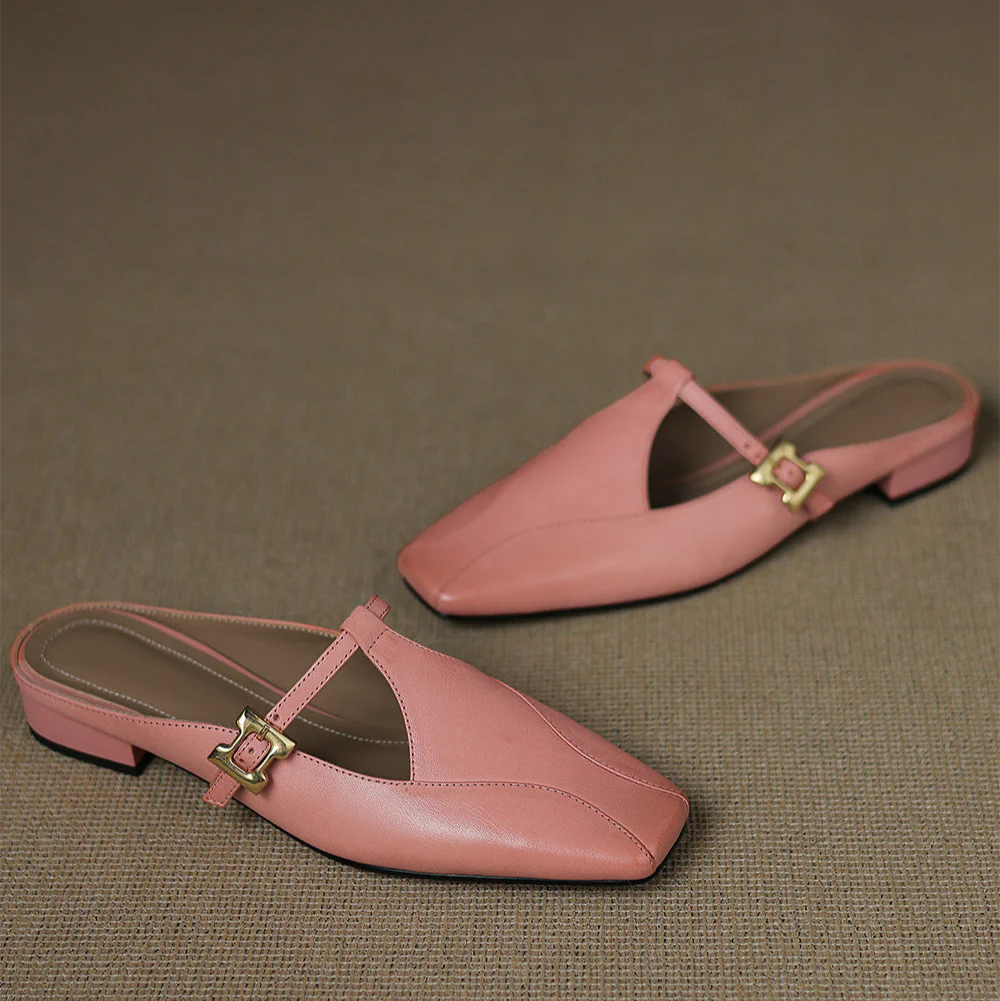 Keva Genuine Leather Mules