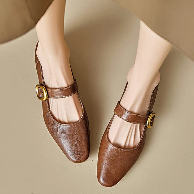 Minara Genuine Leather Pumps
