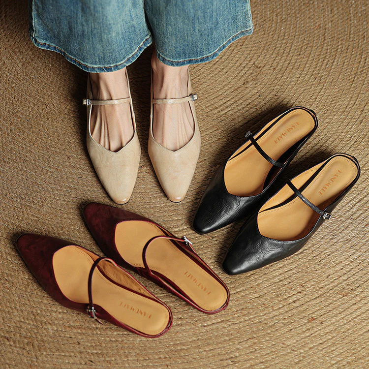 Orella Genuine Leather Mules