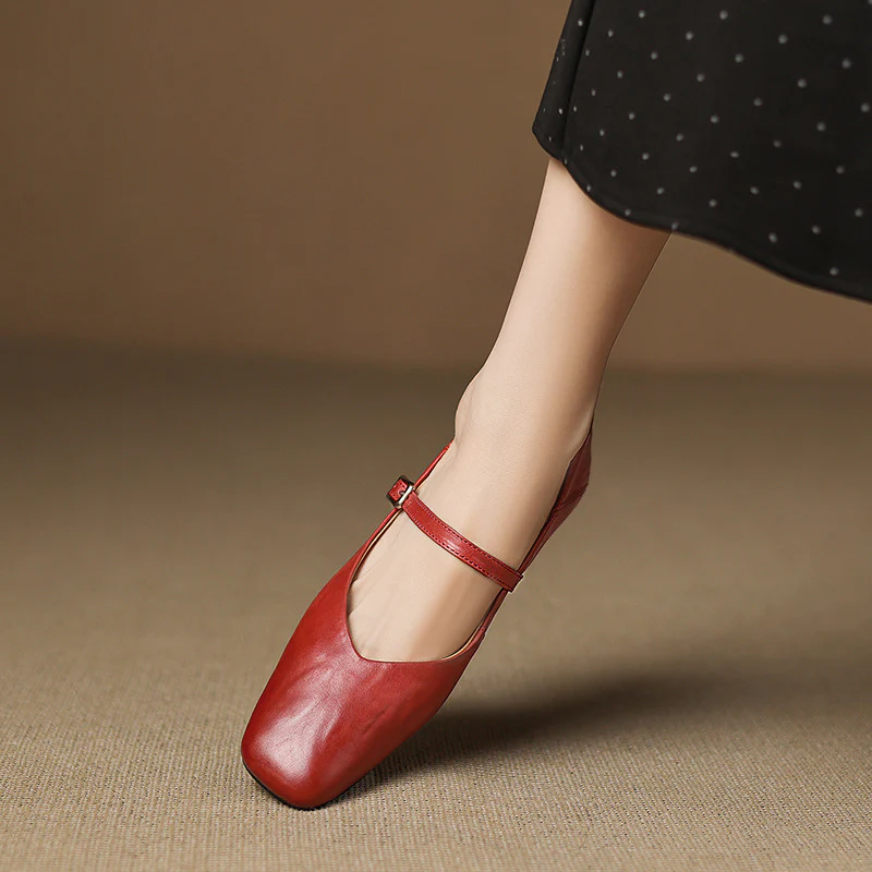 Ayra Genuine Leather Flats