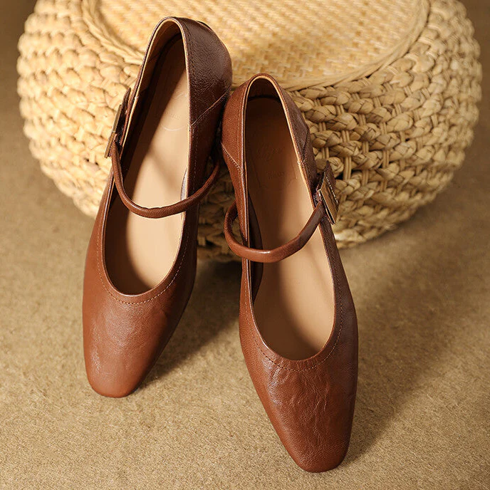 Melona Genuine Leather Pumps