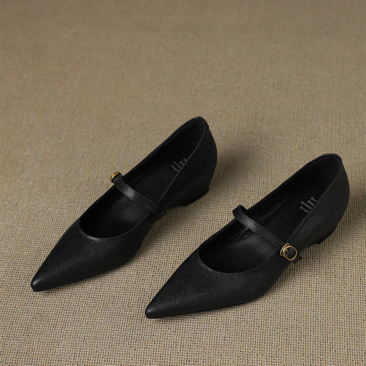 Delia Genuine Leather Heels