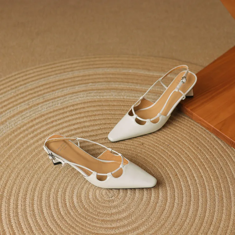 Katie Genuine Leather Slingbacks