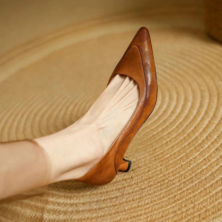 Belle Genuine Leather Heels