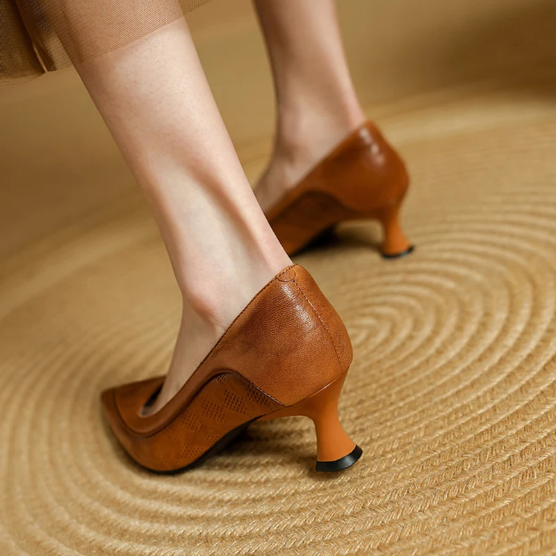 Belle Genuine Leather Heels