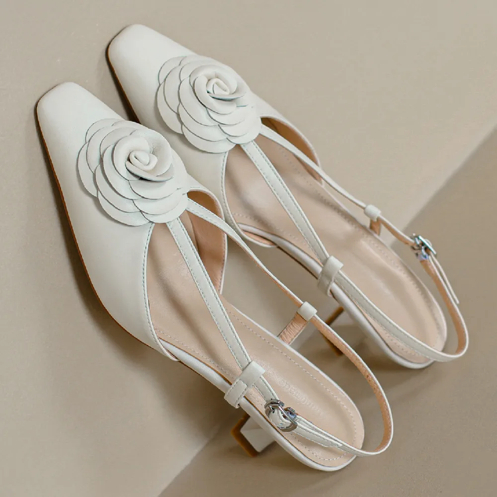 Roselle Genuine Leather Slingbacks