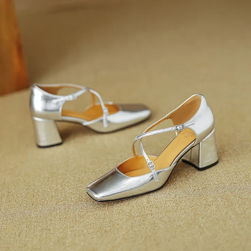 Lilian Genuine Leather Heels