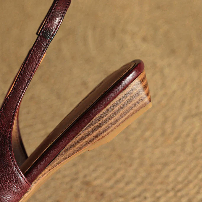 Amelie Genuine Leather Slingbacks