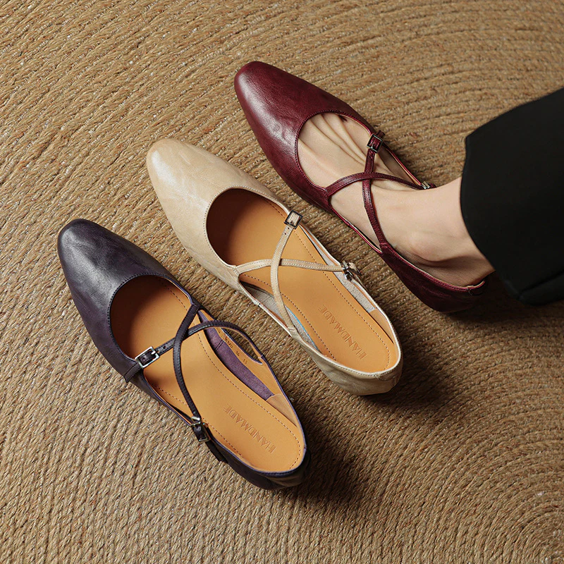 Eclan Genuine Leather Flats