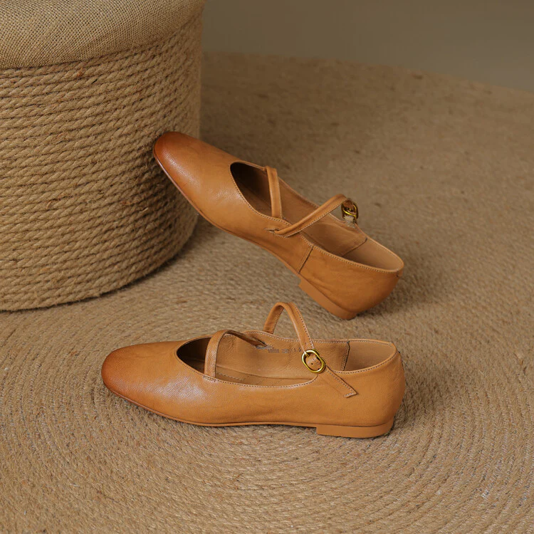 Norie Genuine Leather Flats