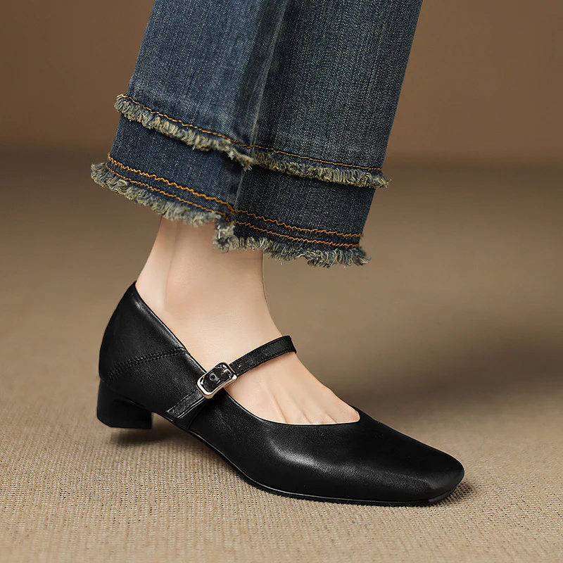Ayra Genuine Leather Flats