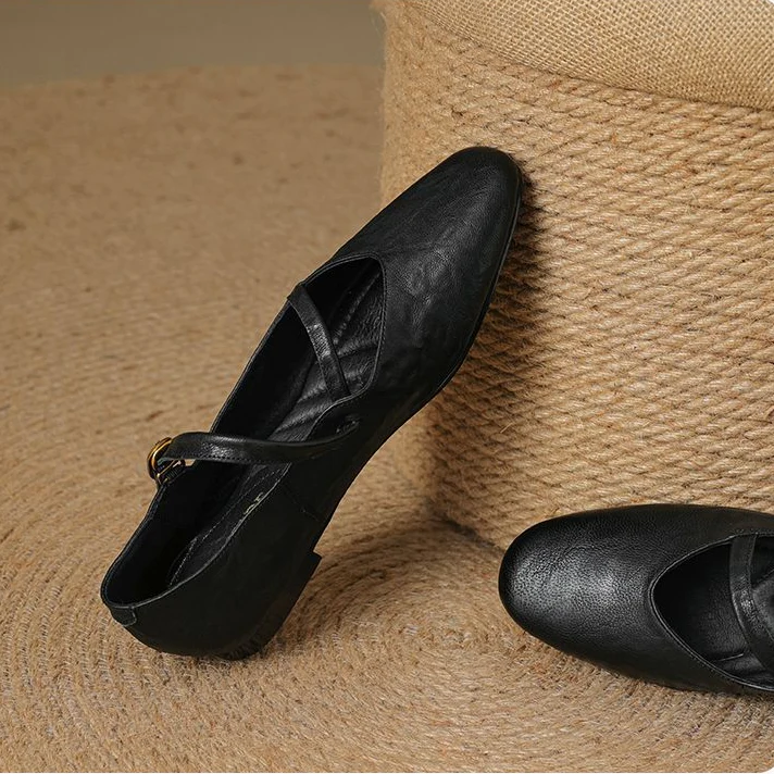 Norie Genuine Leather Flats
