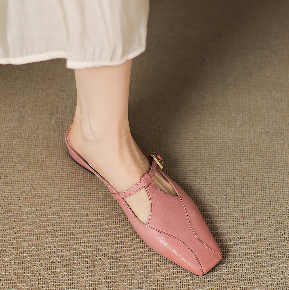 Keva Genuine Leather Mules