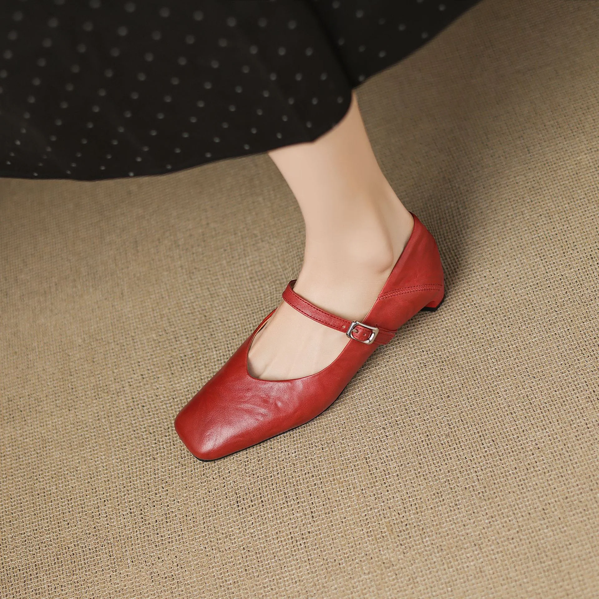 Ayra Genuine Leather Flats