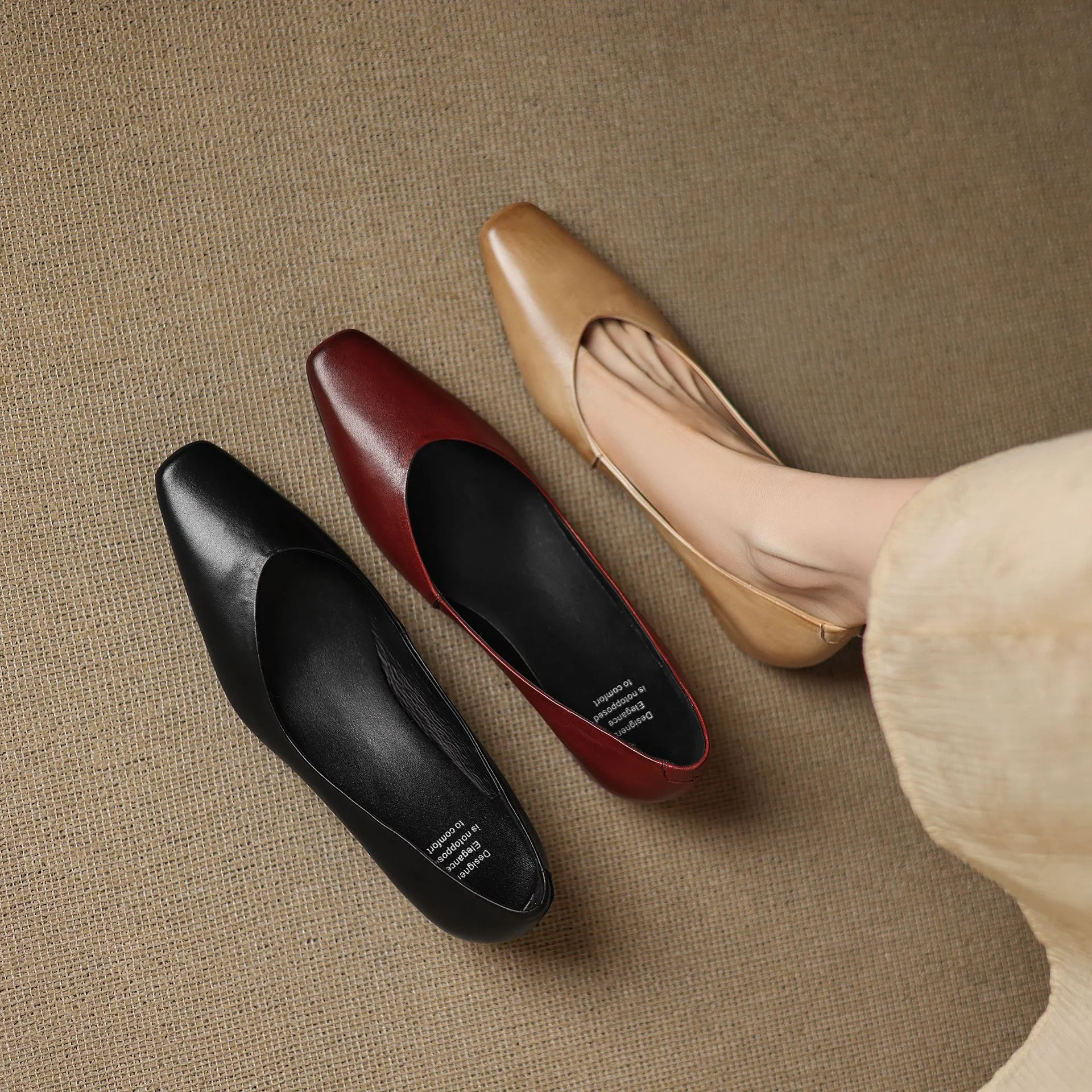 Oren Genuine Leather Flats