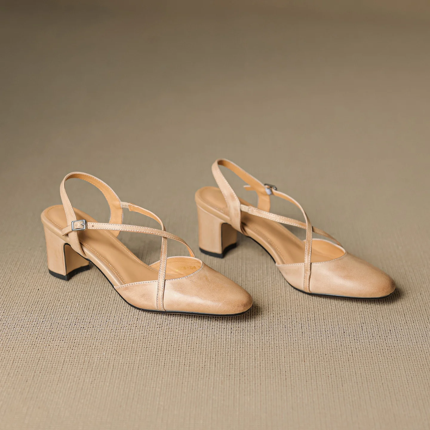 Blenza Genuine Leather Slingbacks