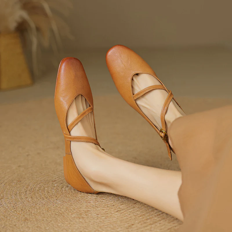 Norie Genuine Leather Flats