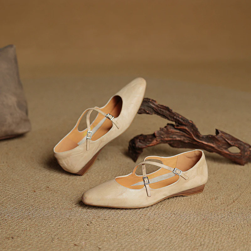 Eclan Genuine Leather Flats