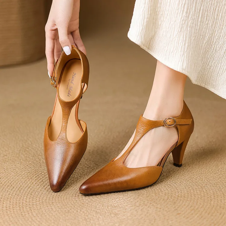 Triana Genuine Leather Heels