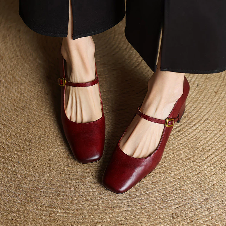 Lenara Genuine Leather Heels