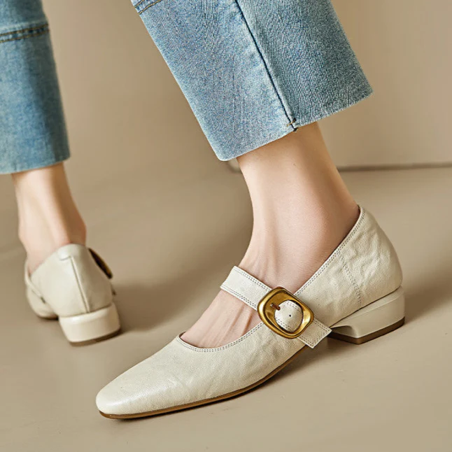 Minara Genuine Leather Pumps