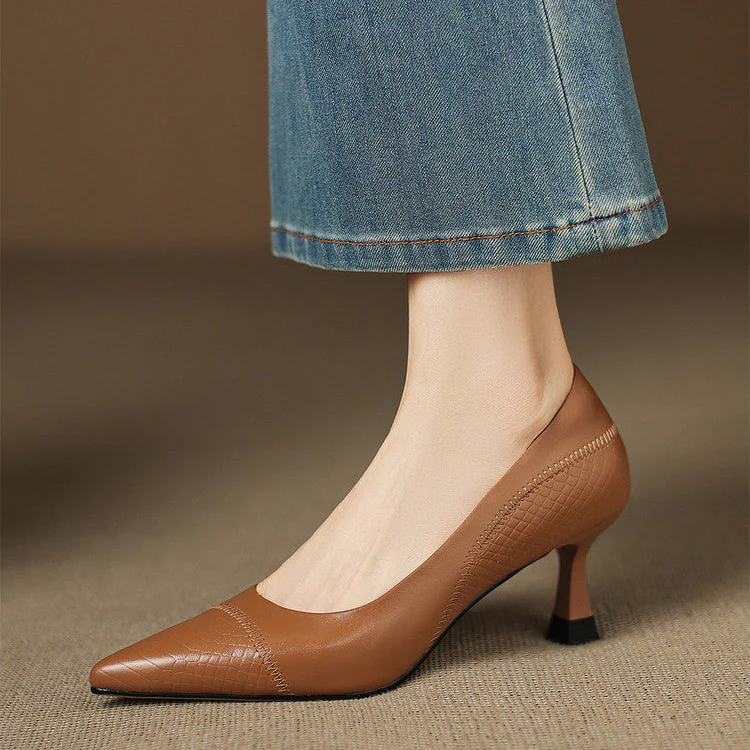 Elyra Genuine Leather Heels