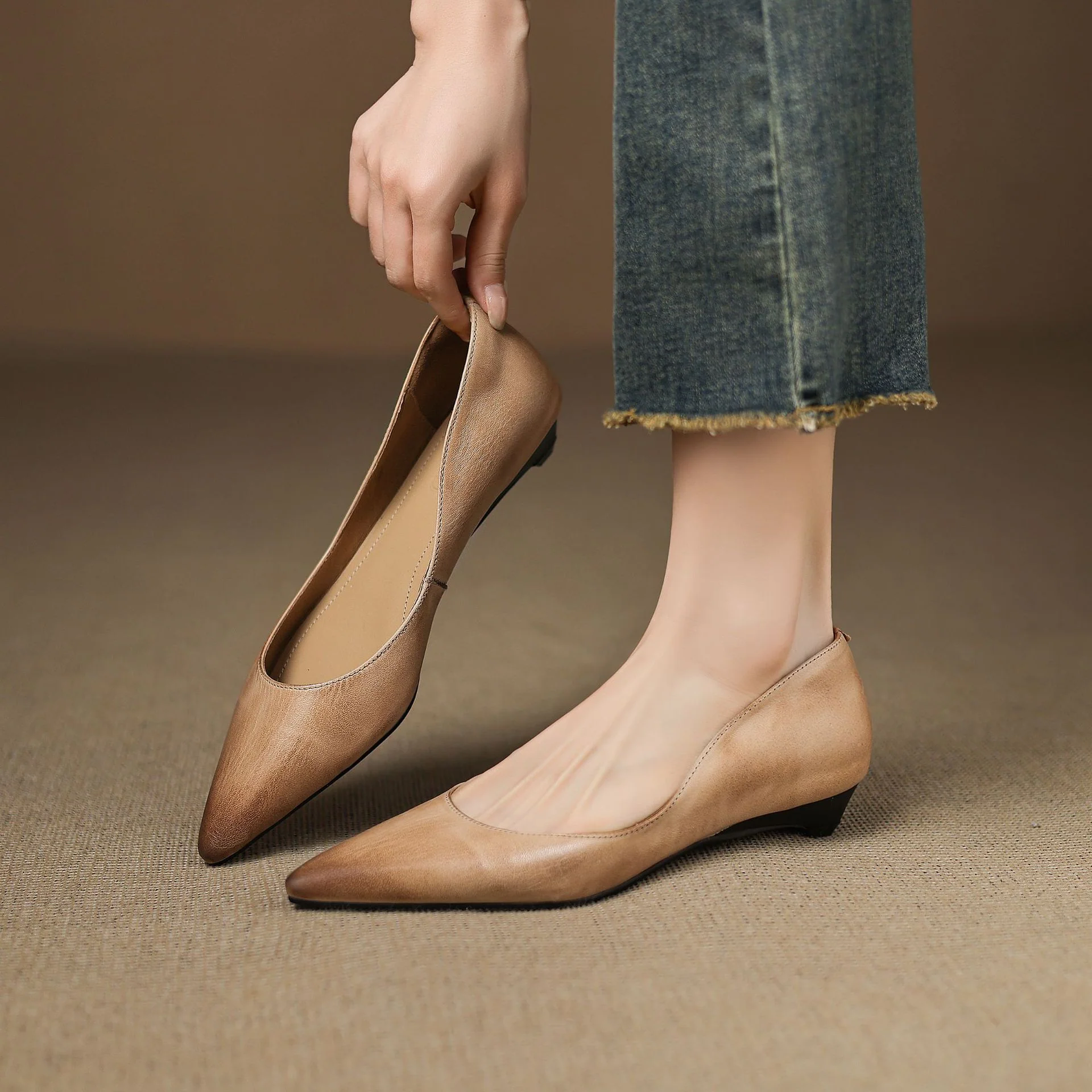 Irella Genuine Leather Flats