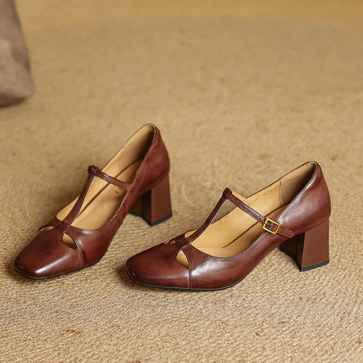 Elora Genuine Leather Heels