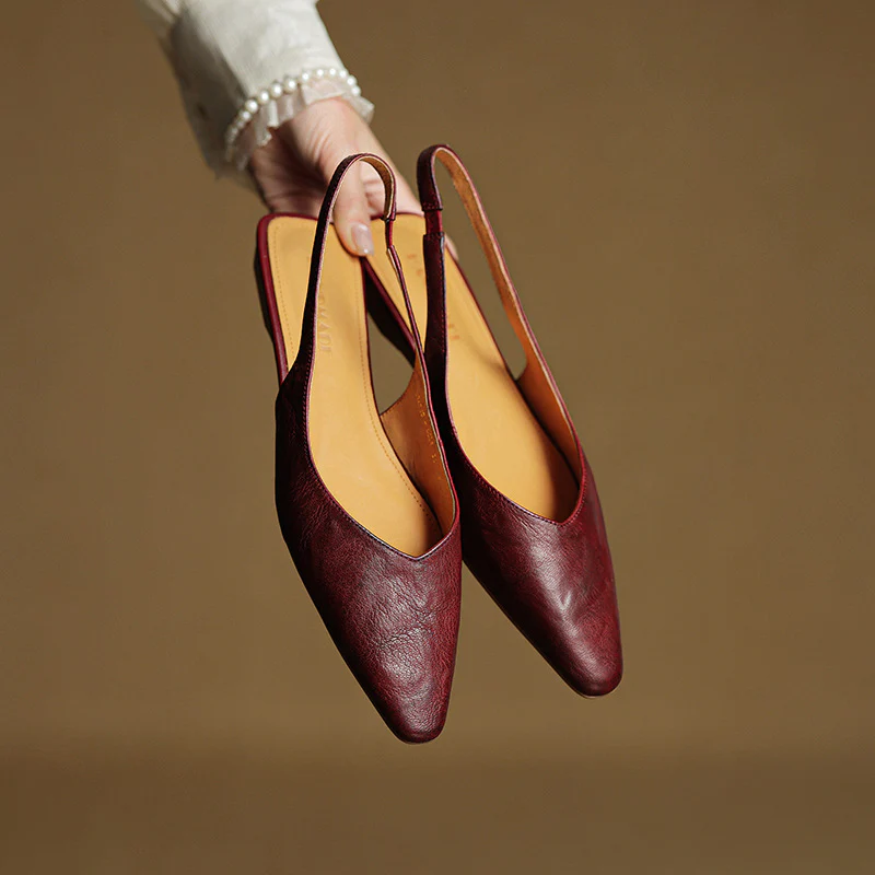 Amelie Genuine Leather Slingbacks