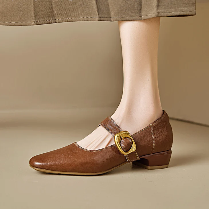 Minara Genuine Leather Pumps