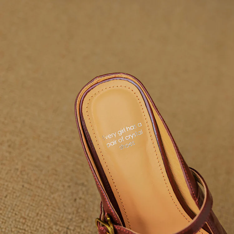 Vian Genuine Leather Mules