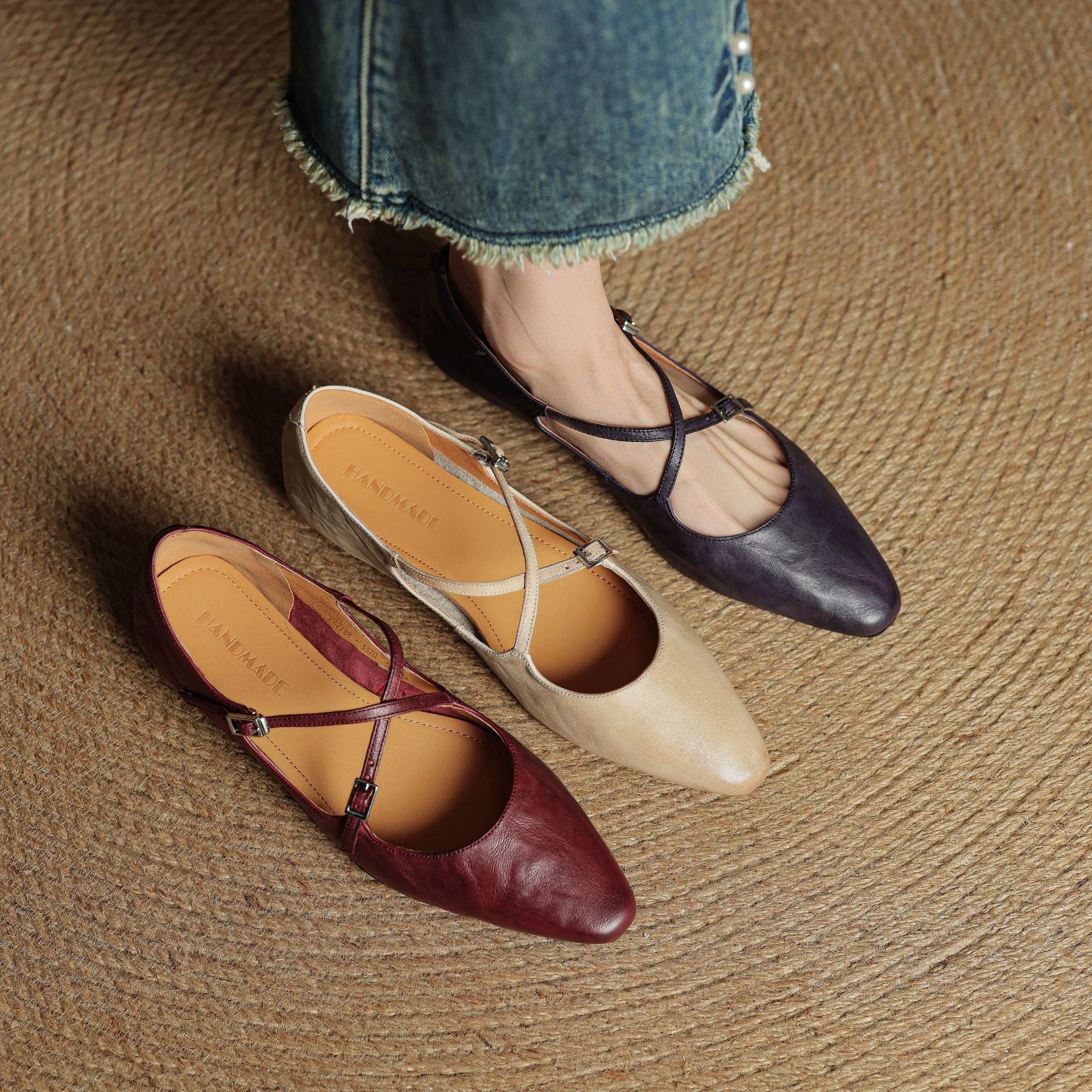 Eclan Genuine Leather Flats