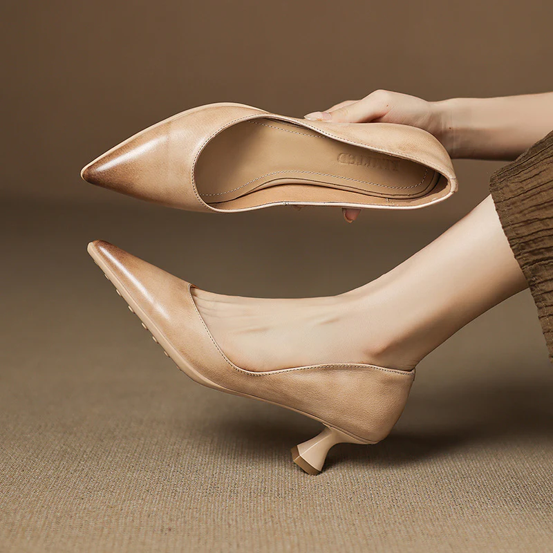 Elyia Genuine Leather Heels