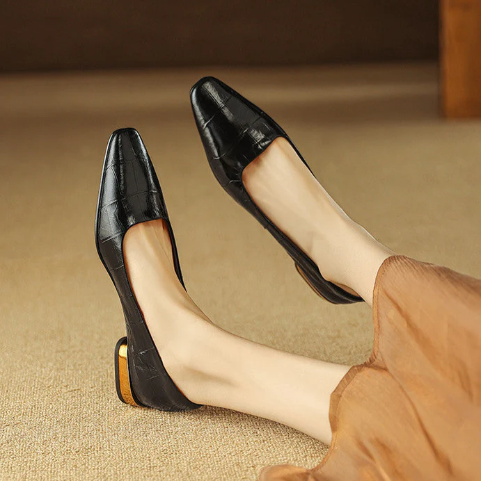 Celene Genuine Leather Heels