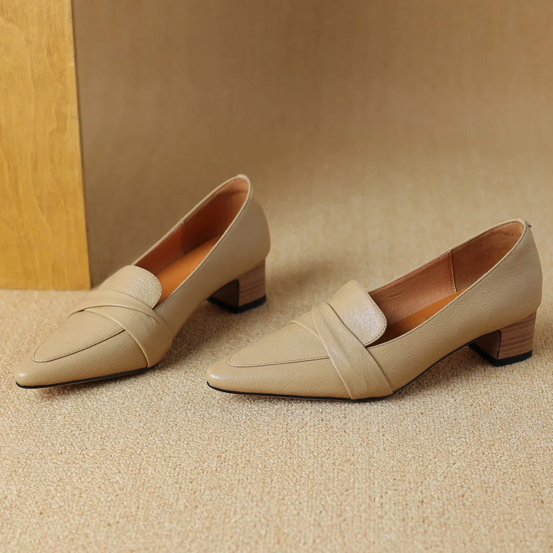 Naira Genuine Leather Pumps